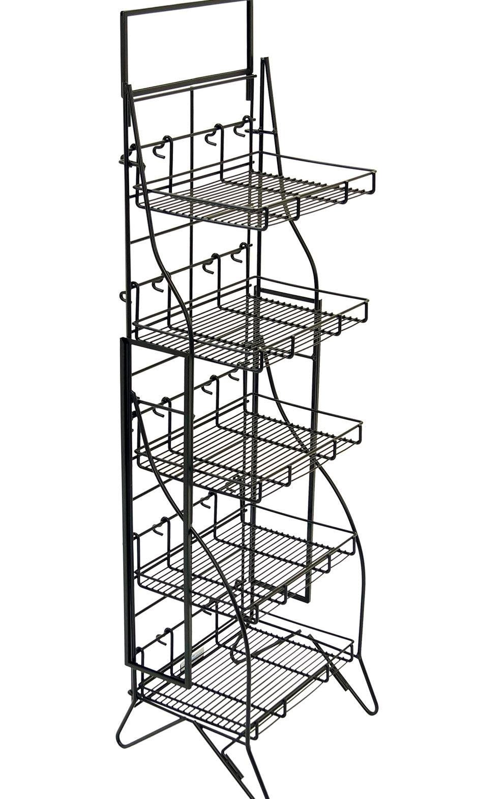5-Shelf Fold-Up Wire Floor Display