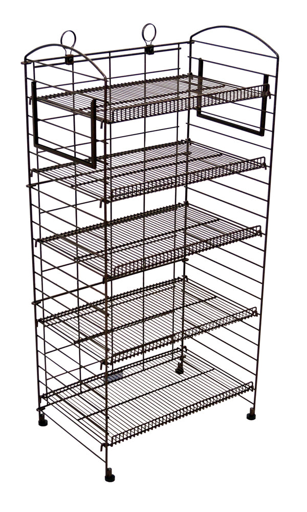 5-Shelf Fold-Up Display (Bronze Hammertone)