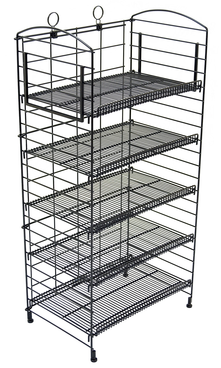 5-Shelf Fold-Up Display(Matte Black)