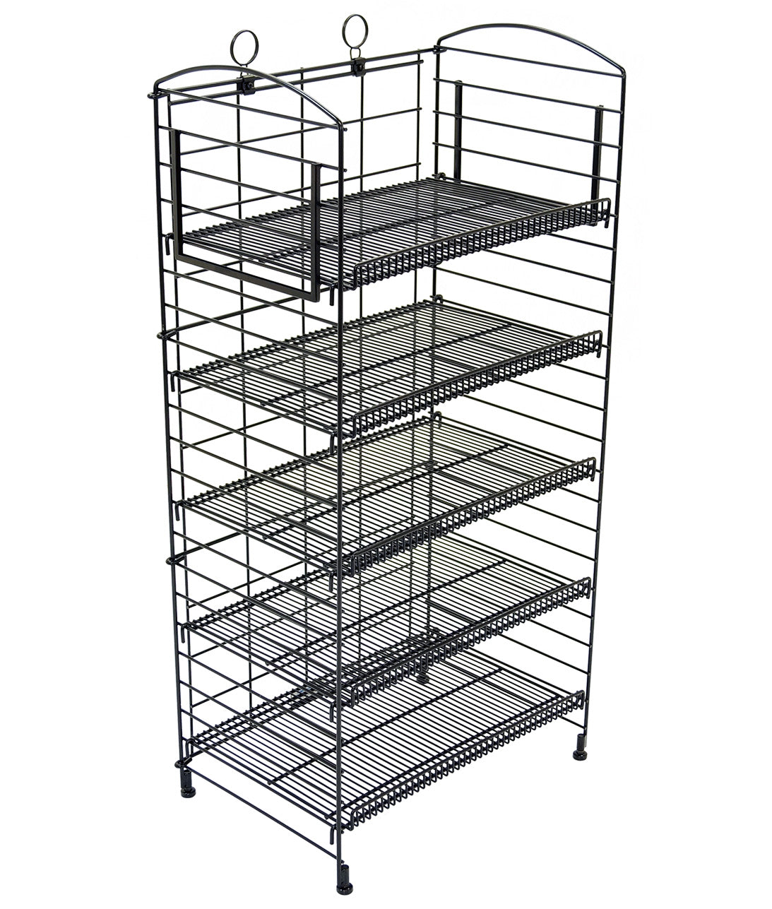 5-Shelf Fold-Up Display(Matte Black)