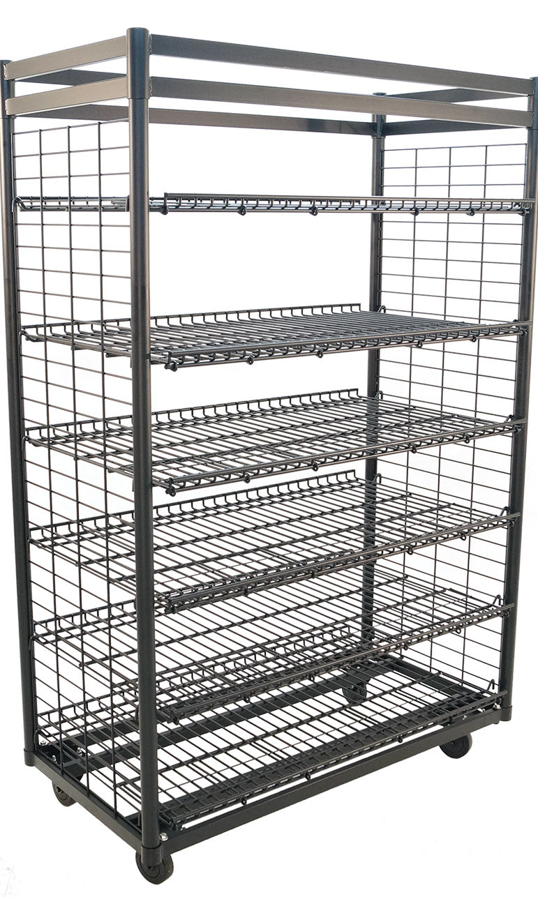 6-Shelf Multi-use Mobile Cart (Matte Black)