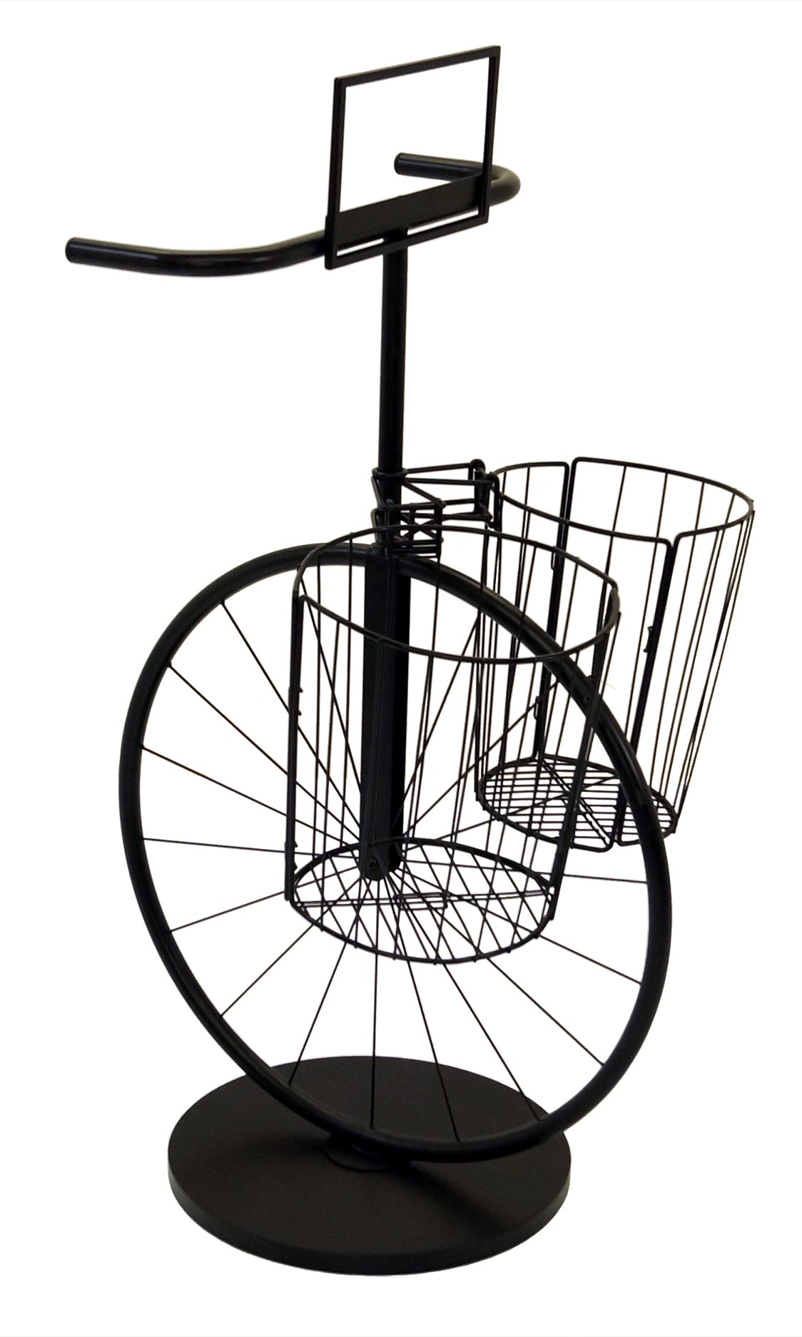 Bicycle Stand with 2 Wire Baskets