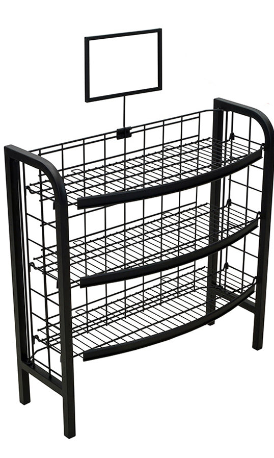 3-Shelf Radius Display (Matte Black)