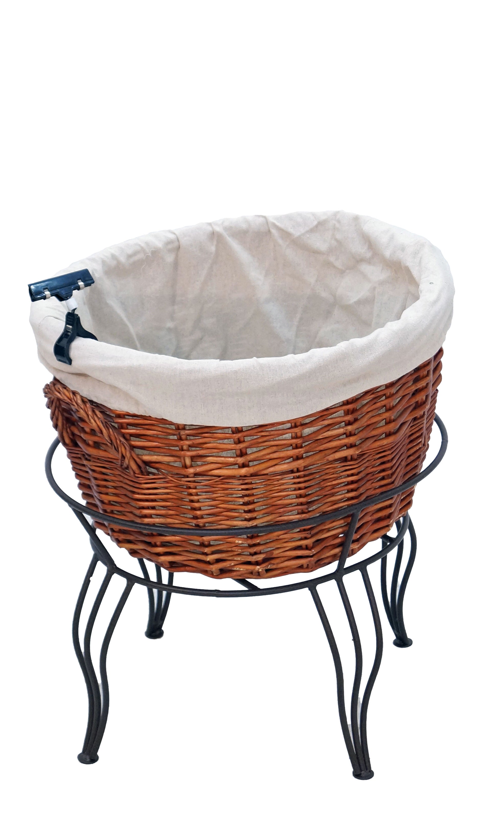 Medium Floor Display with 1 Round Willow Basket (Cloth)