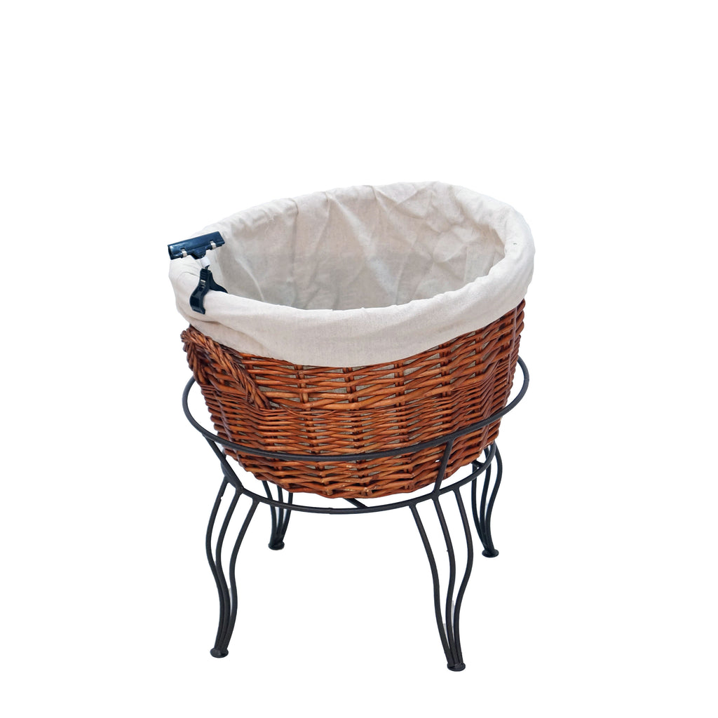 Medium Floor Display with 1 Round Willow Basket (Cloth)