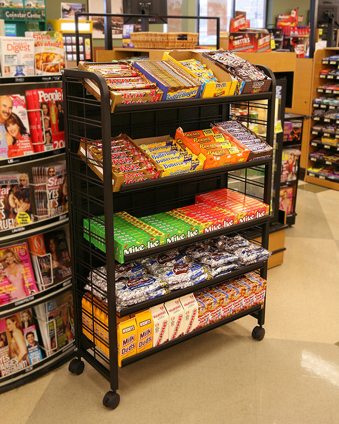 5-Shelf Adjustable End Cap EC3652 is a multi-use end cap display with adjustable shelves