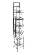 6-Tier Ornate Fold-Up Wire Display with Sign Frame