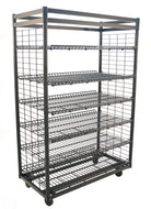 6-Shelf Multi-use Mobile Cart (Matte Black)
