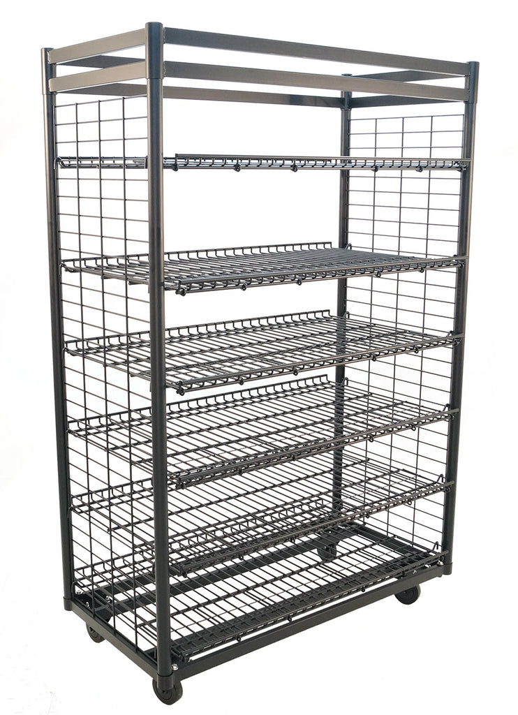 6-Shelf Multi-use Mobile Cart (Matte Black)