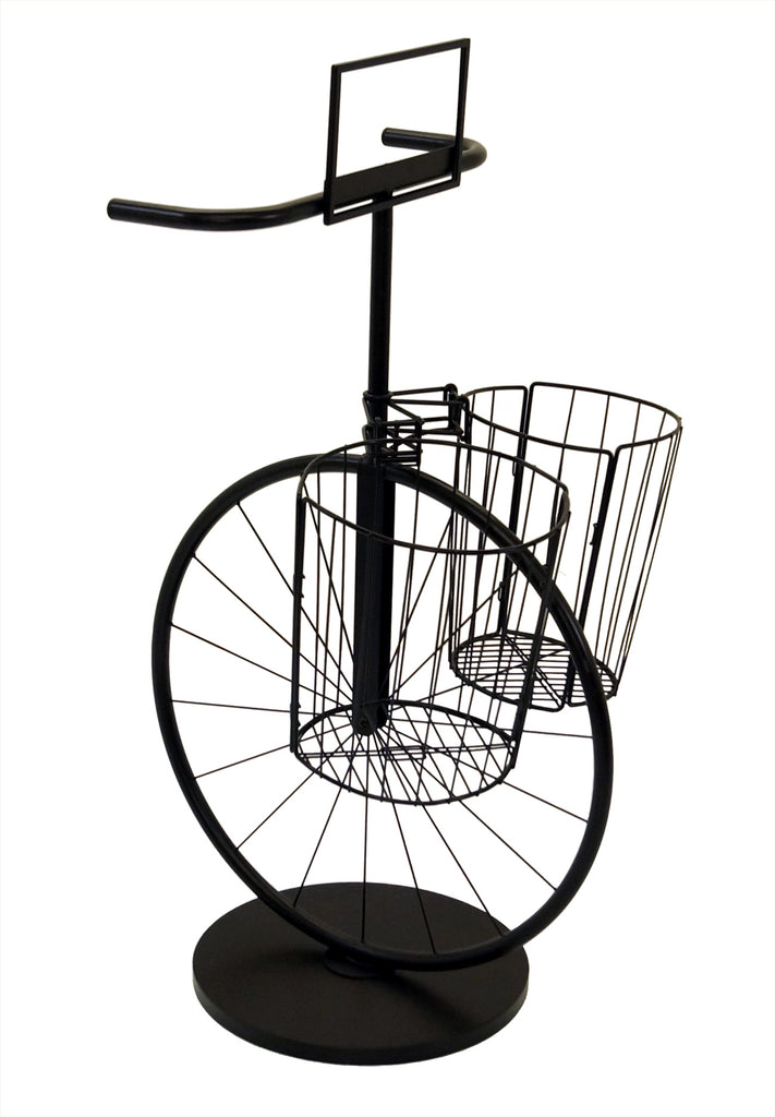 Bicycle Stand with 2 Wire Baskets