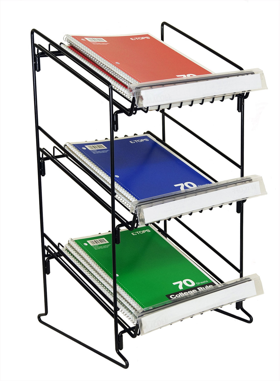 Wire Counter Display Racks 3-Shelf Wire Counter Display – Mobile Merchandisers
