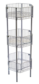 3-tier Hexagonal Wire Dump Bin