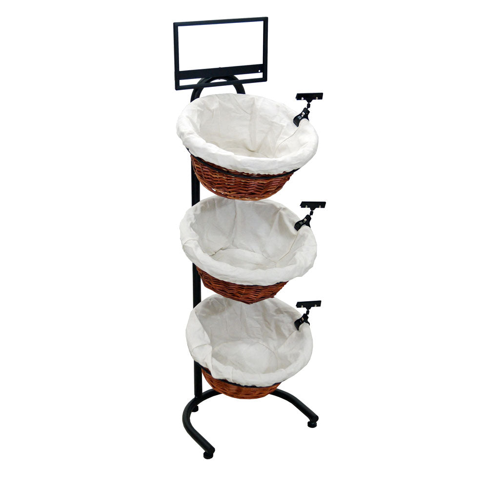 3-Tier Floor Display with 3 Baskets (Cloth)