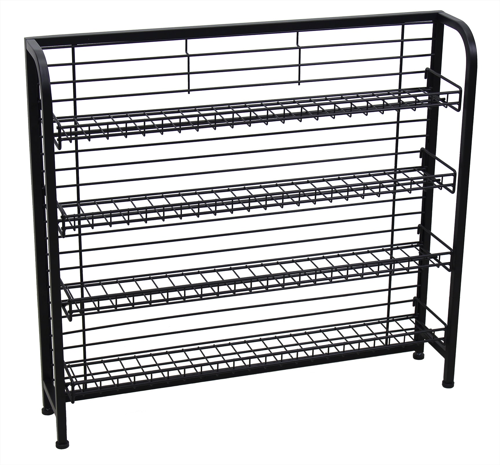 33H Under Counter Wire Display Rack With 4-6 Shelves