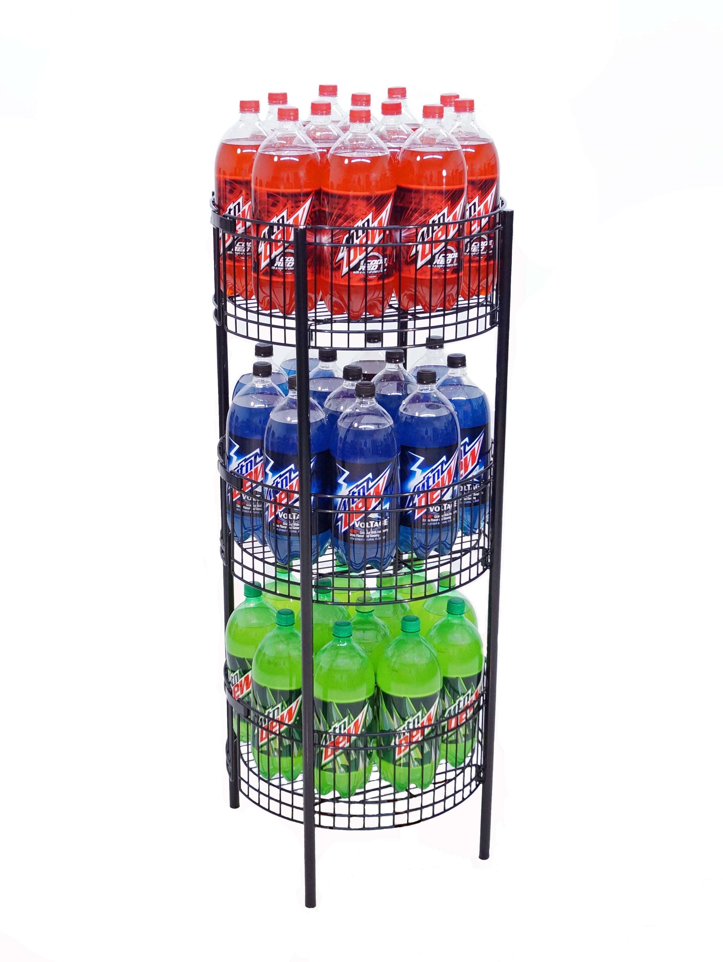 Dump Stack Display 3-Basket Wire Dump Bin Floor Display with Sign Frame – Mobile Merchandisers